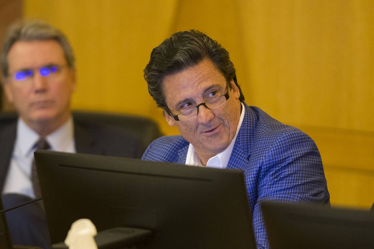 Board member Bill Hornbuckle during a Las Vegas Stadium Authority meeting at the Clark County C ...