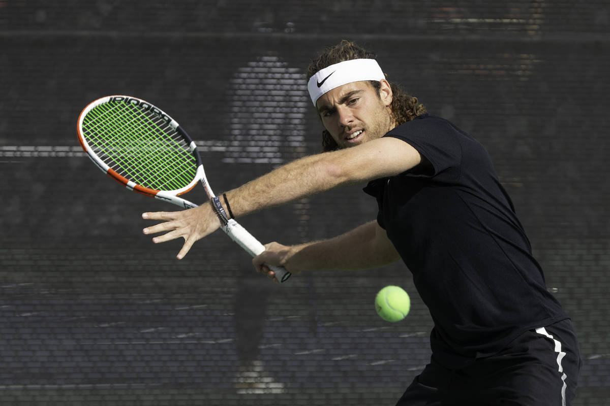 Clayton Alenik helped the UNLV men's tennis team get off to a 13-1 start before the season was ...