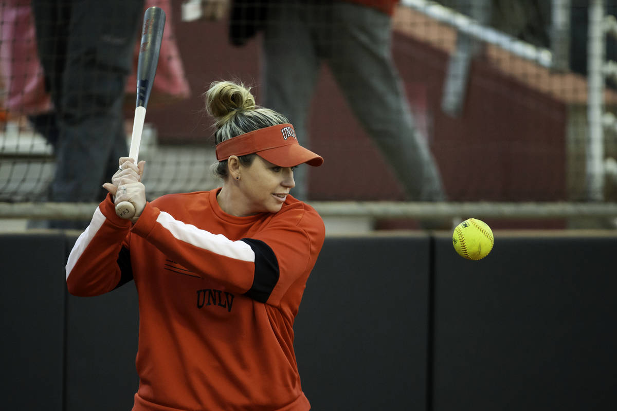 UNLV softball coach Kristie Fox before her team's game against Oregon State on Feb. 7 at Eller ...