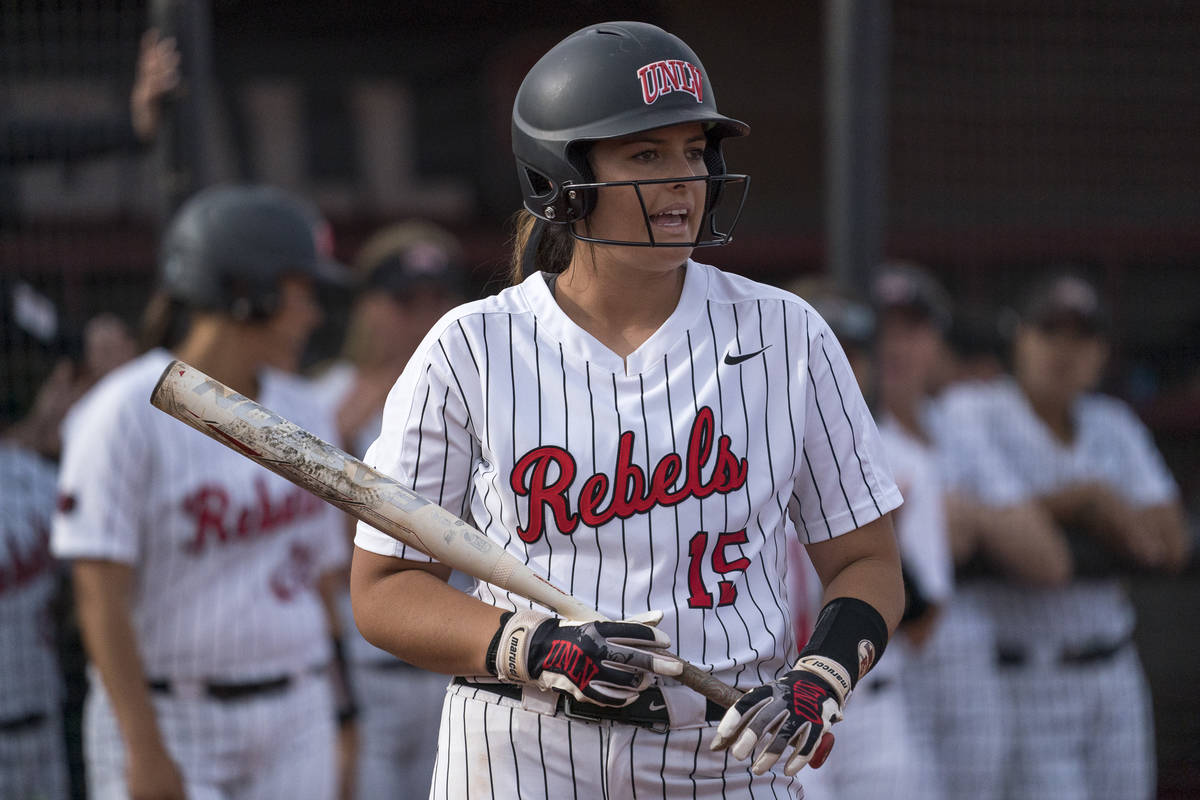 UNLV softball player Mia Trejo was batting .342 with 21 RBIs when the season ended because of t ...