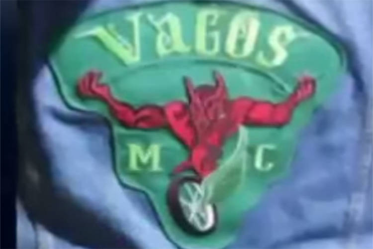 Vagos motorcycle gang symbol. Screengrab (Smart Videos/YouTube)