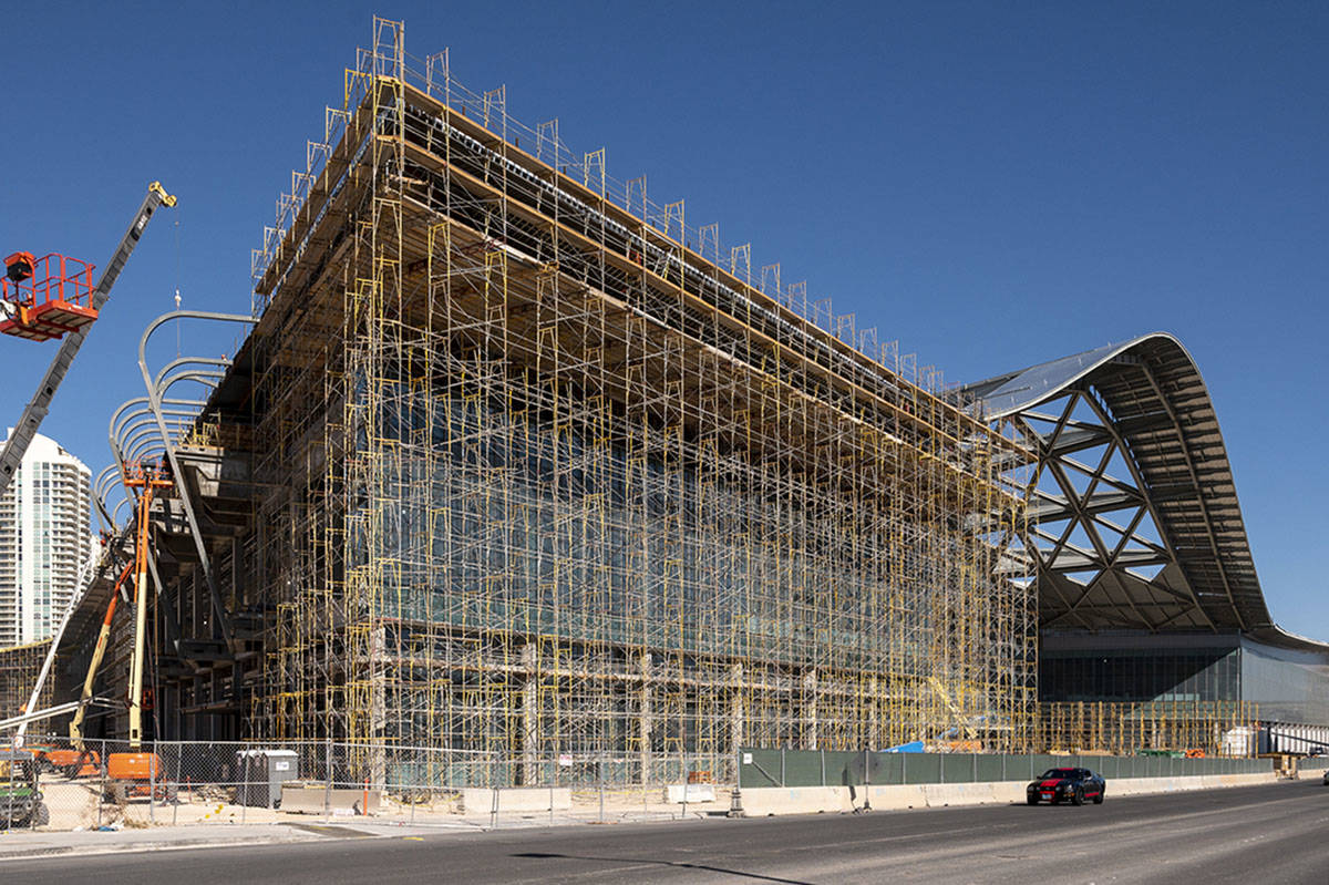 Las Vegas Convention Center expansion begins concrete pour Las Vegas