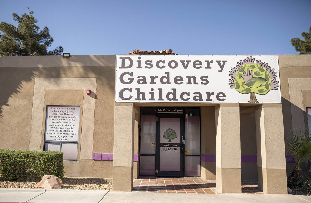 Discovery Gardens Childcare Bonanza Street location is seen in Las Vegas on Monday, March 30, 2 ...