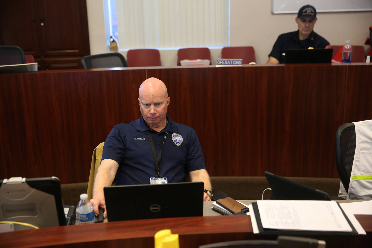 North Las Vegas Police Department Sgt. Gary Nellis, serving as situational union leader represe ...