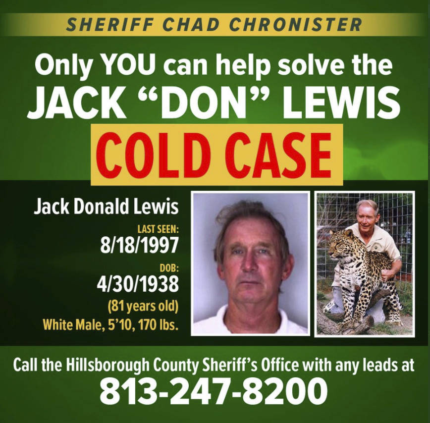 This notice posted on the Twitter account of Hillsborough County Sheriff Chad Chronister on Mon ...