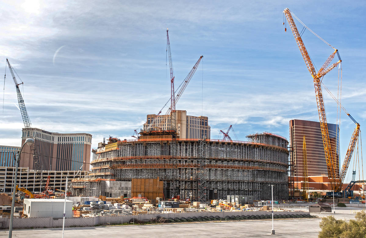 Developers of MSG Sphere at The Venetian are suspending construction of the Las Vegas entertain ...