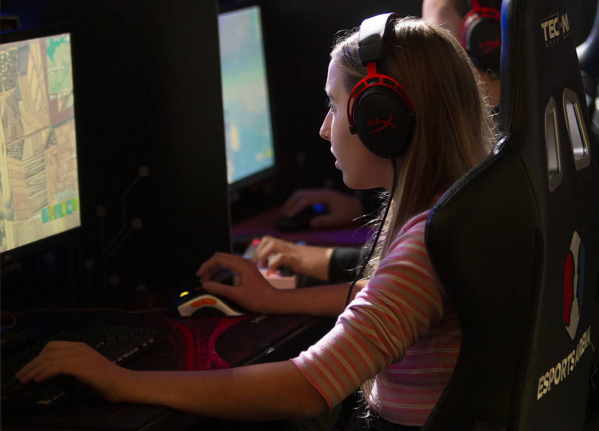 Alexa Kirsten Simkins, known as "Rosetta_789" when she plays Fortnite, competes in Th ...