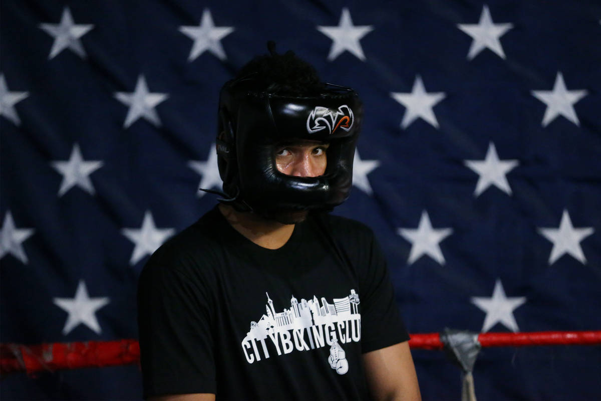 Rahim Gonzales at City Boxing Club in Las Vegas, Friday, Feb. 28, 2020. Gonzales is seeking a b ...