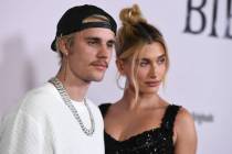 Justin Bieber and Hailey Baldwin arrive at the Los Angeles premiere of "Justin Bieber: Sea ...