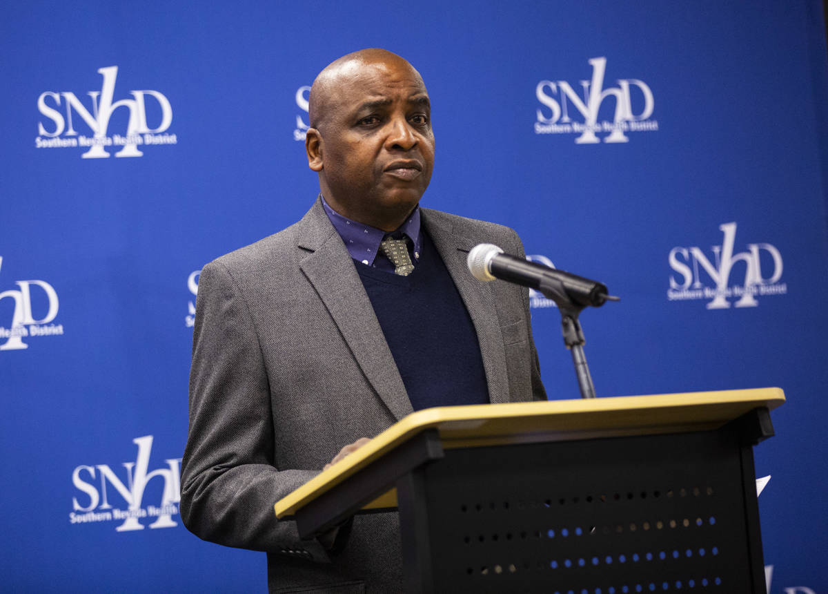 Dr. Fermin Leguen, Southern Nevada Health District acting health officer, talks about coronavir ...