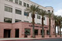 Clark County School District Administrative Center is seen in Las Vegas, Saturday, March 14, 20 ...