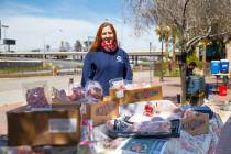 Jessica Gordon of Chef's Warehouse, poses for a portrait by items being offered to the public o ...