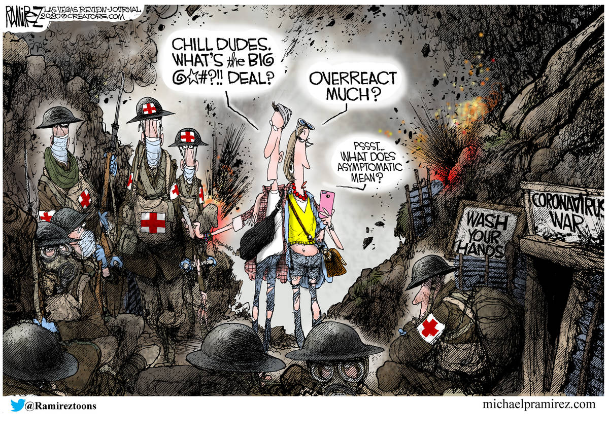 Cartoon Image Of Coronavirus Warriors
