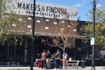 Makers & Finders coffee bar on South Main Street in Las Vegas was open for business Saturda ...