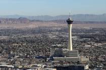 Wind gusts could reach 30 mph in the Las Vegas Valley on Saturday, April 4, 2020, according to ...