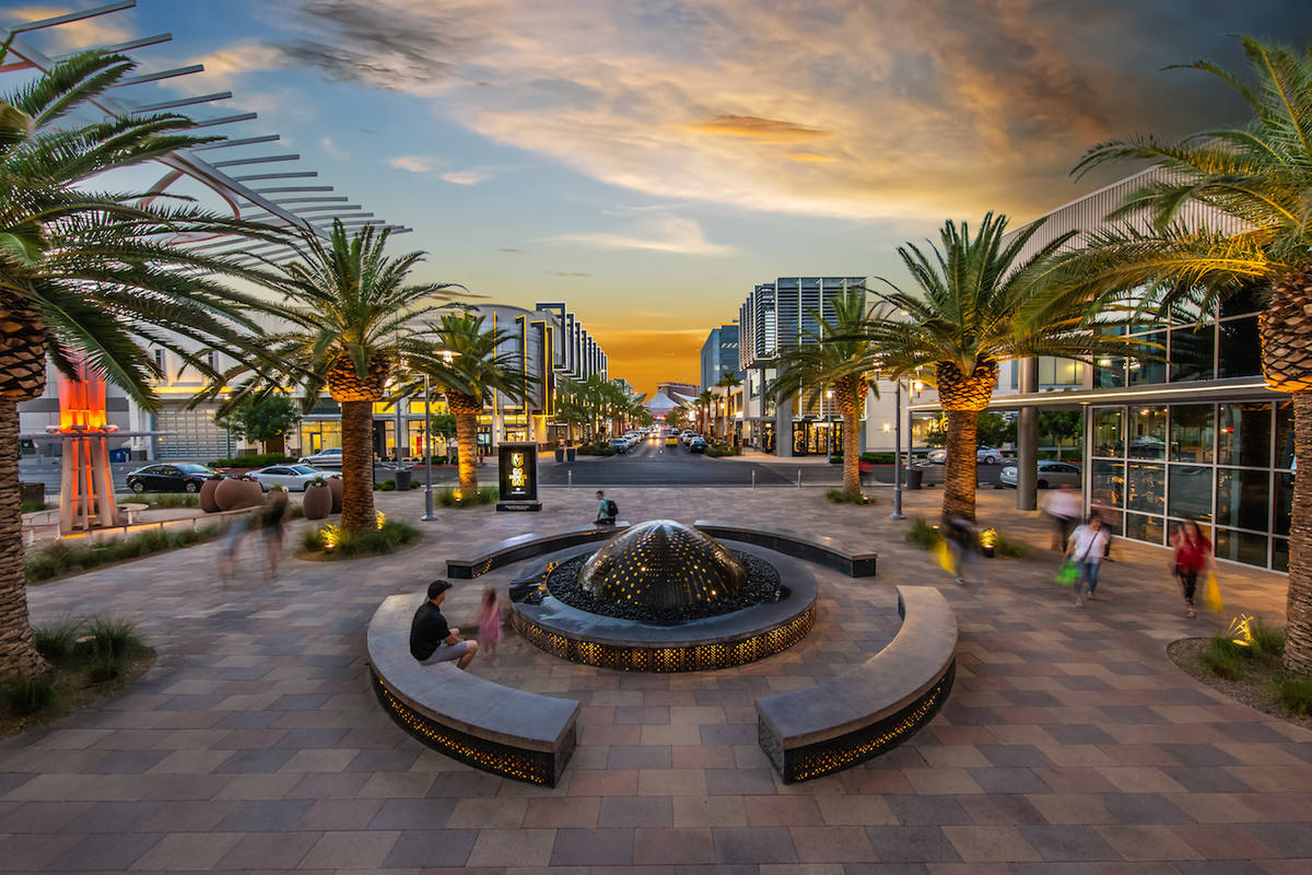 Downtown Summerlin includes an outdoor pedestrian retail center home to 125-plus national and r ...