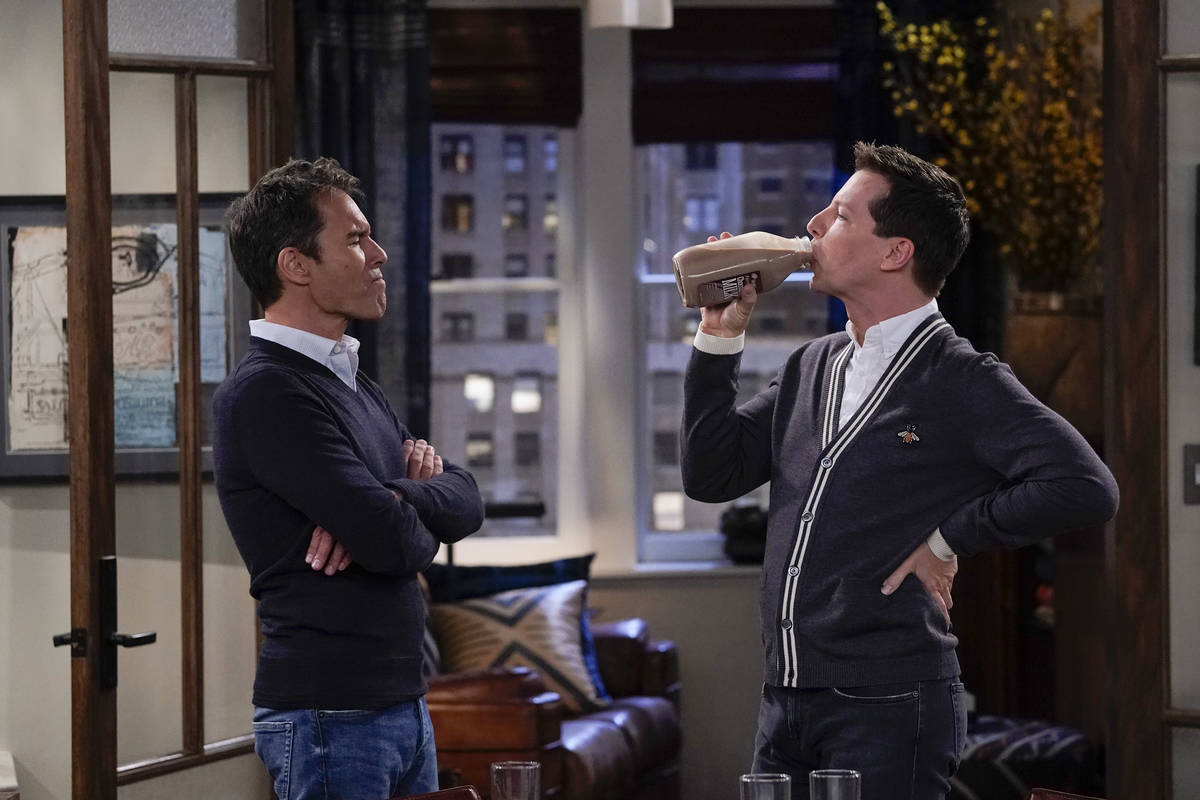 From left, Eric McCormack as Will Truman and Sean Hayes as Jack McFarland in in an episode of " ...