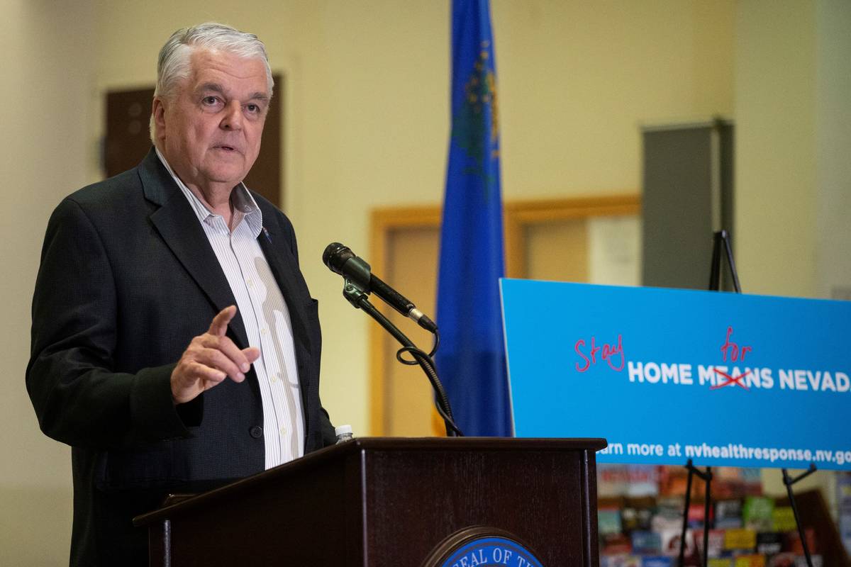 Gov. Steve Sisolak (Benjamin Hager/Las Vegas Review-Journal) @benjaminhphoto