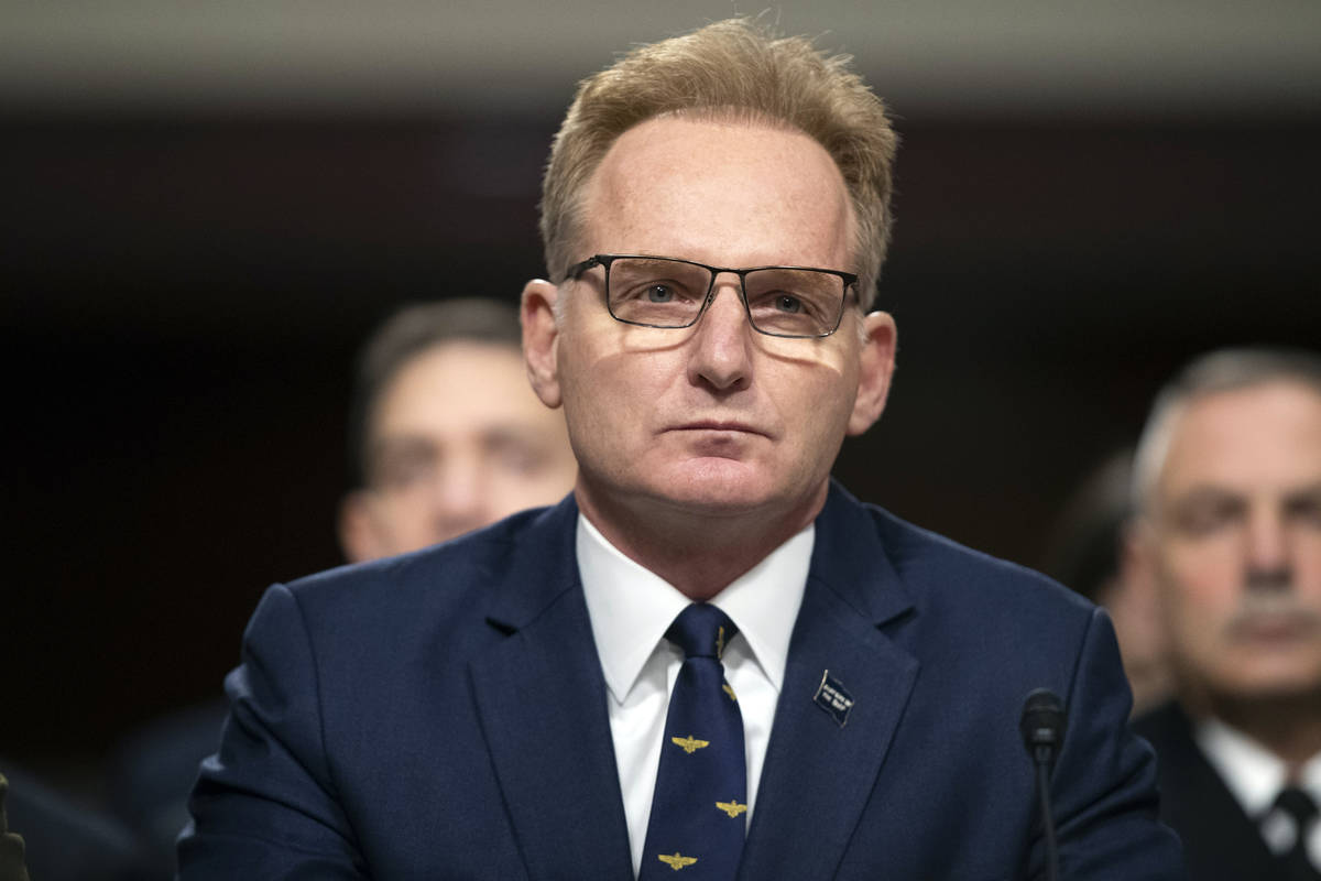 Acting Navy Secretary Thomas Modly testifies during a hearing of the Senate Armed Services Comm ...