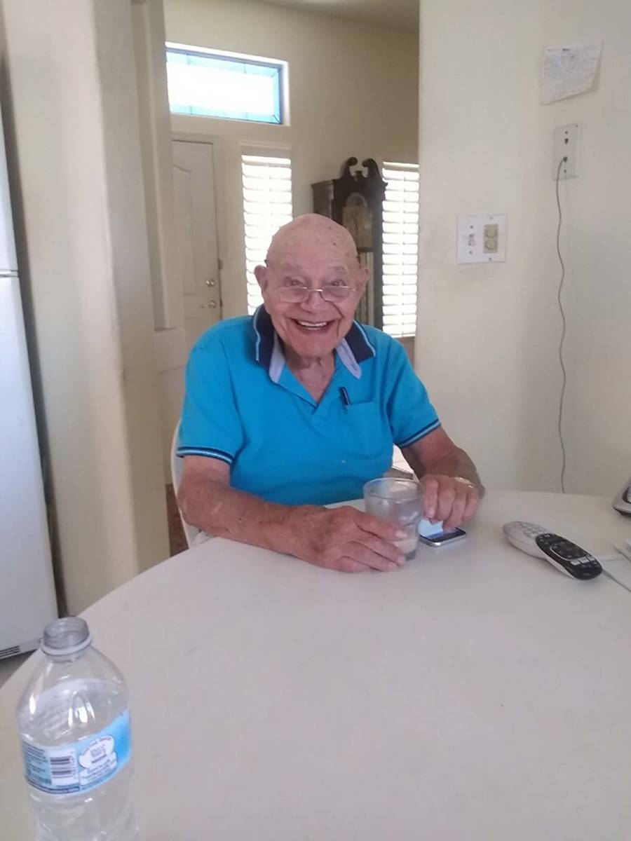 A photo of WWII Army veteran Edward Turken, 96, taken at his home in February 2020. Turken die ...