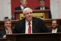 FILE - In this Jan. 8, 2020, file photo, West Virginia Governor Jim Justice delivers his annual ...