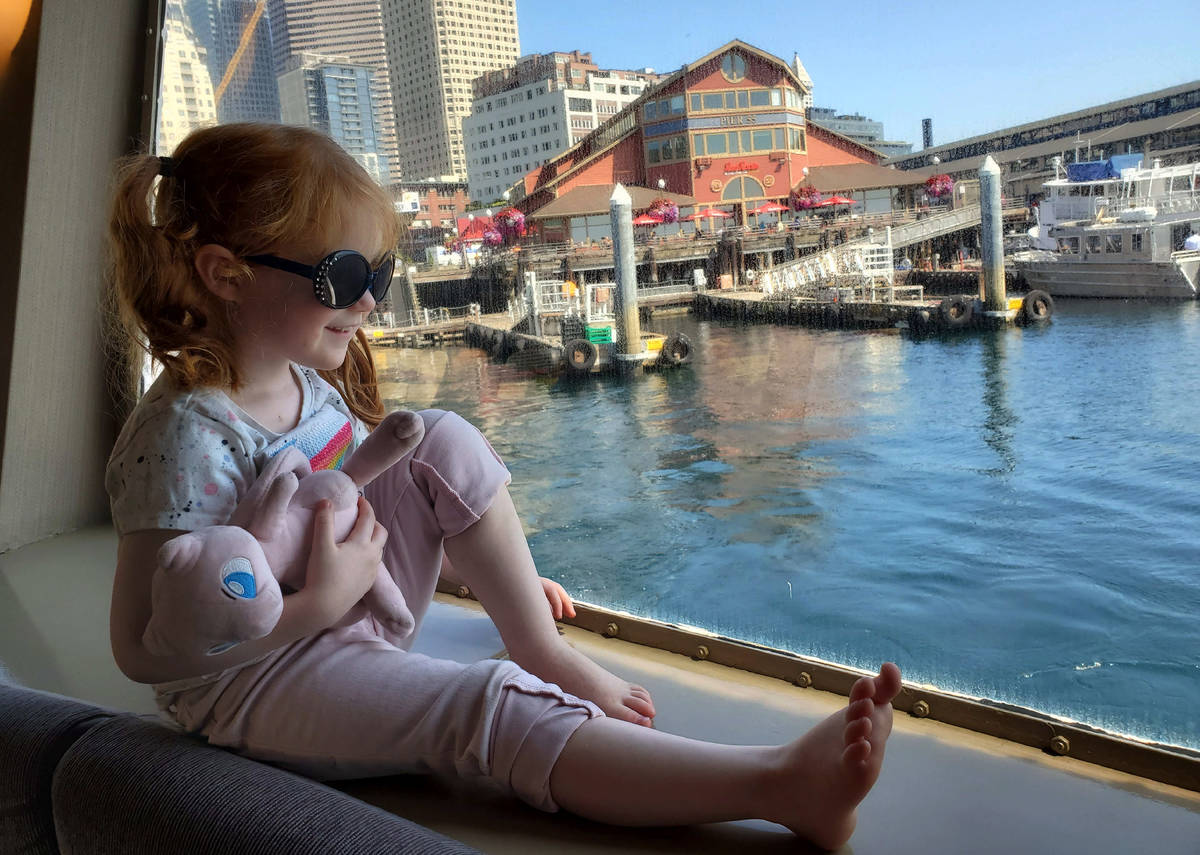This undated photo provided by Rebecca Knight in April 2020 shows her daughter, Nova, in Seattl ...