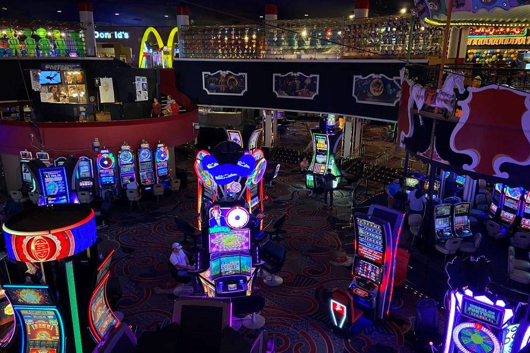 Circus Circus casino floor pictured on March 12, 2020, in Las Vegas