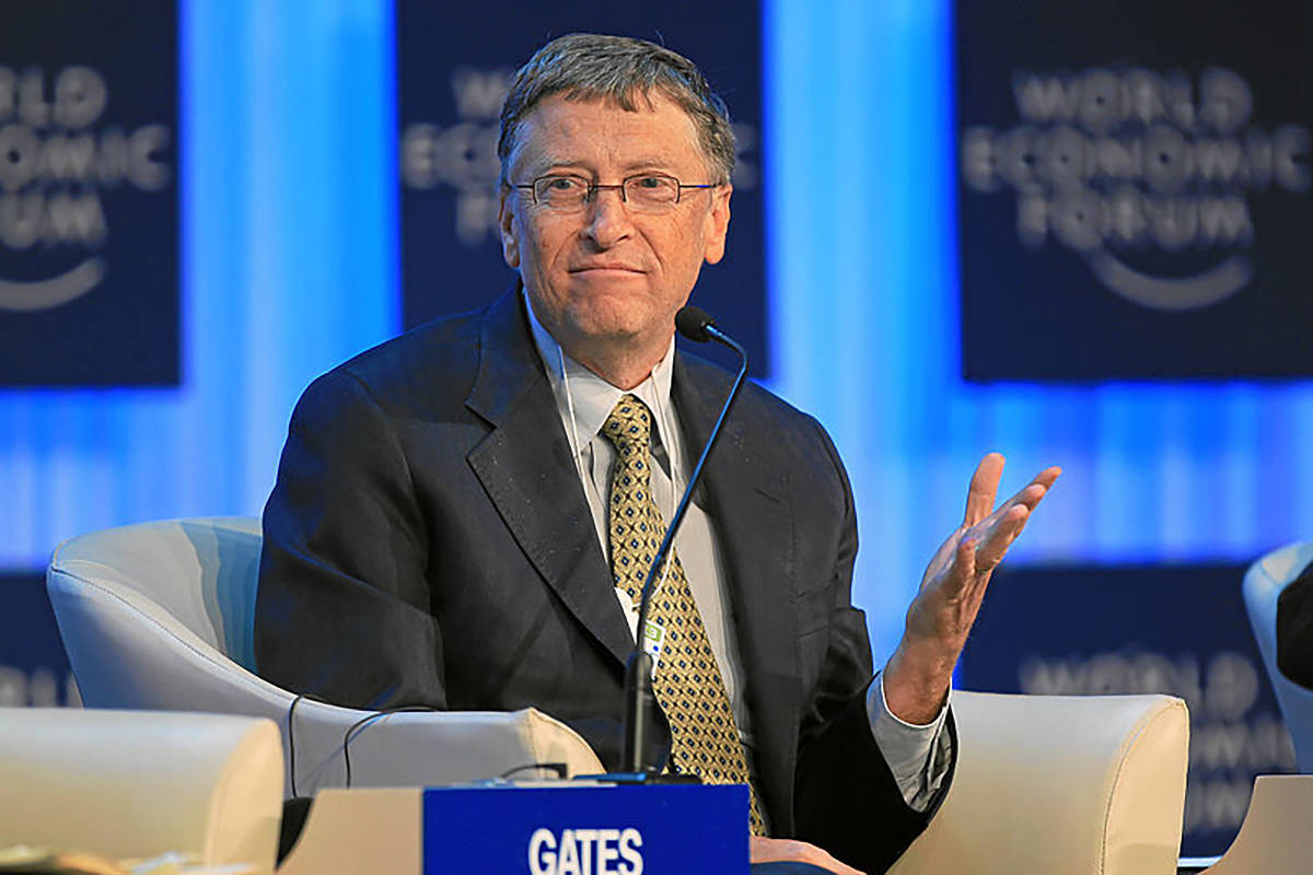 Bill Gates talks during the session 'The Global Development Outlook' at the Annual Meeting 2013 ...