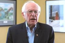 This image from video provided by the Bernie Sanders presidential campaign shows Sen. Bernie Sa ...