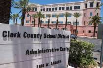 Clark County School District administration building at 5100 W. Sahara Ave. in Las Vegas. (Las ...