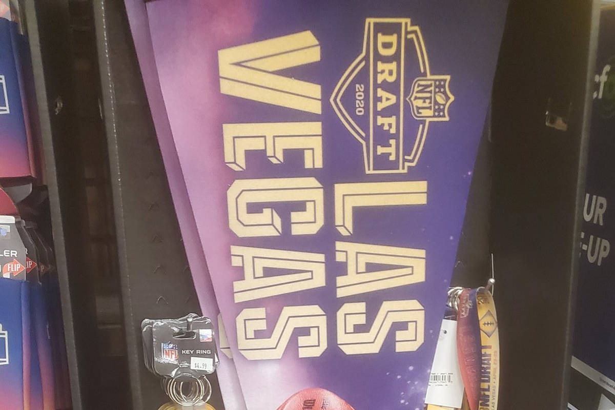 2020 Las Vegas NFL Draft merchandise seen at Smith's Food and Grocery. (Twitter/@ChadRobbins1)