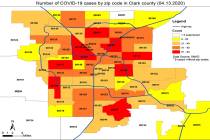 COVID-19 cases by zip code in Clark County, NV (Southern Nevada Health District)