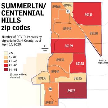 Coronavirus Cases By Zip Code In Las Vegas Area Las Vegas Review Journal