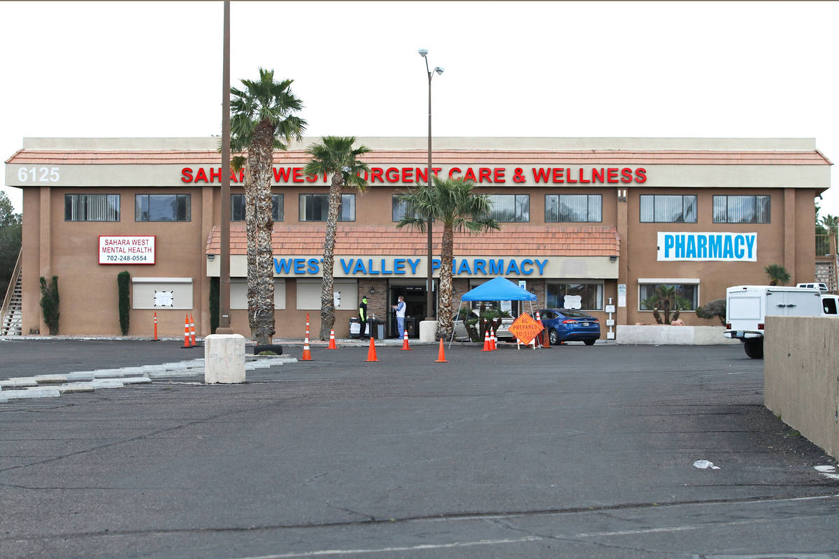 Sahara West Urgent Care & Wellness clinic is seen in Las Vegas, Sunday, April 12, 2020. (Ch ...