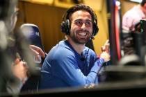 Vegas Golden Knights right wing Alex Tuch plays "Fortnite" with fans at the HyperX Es ...