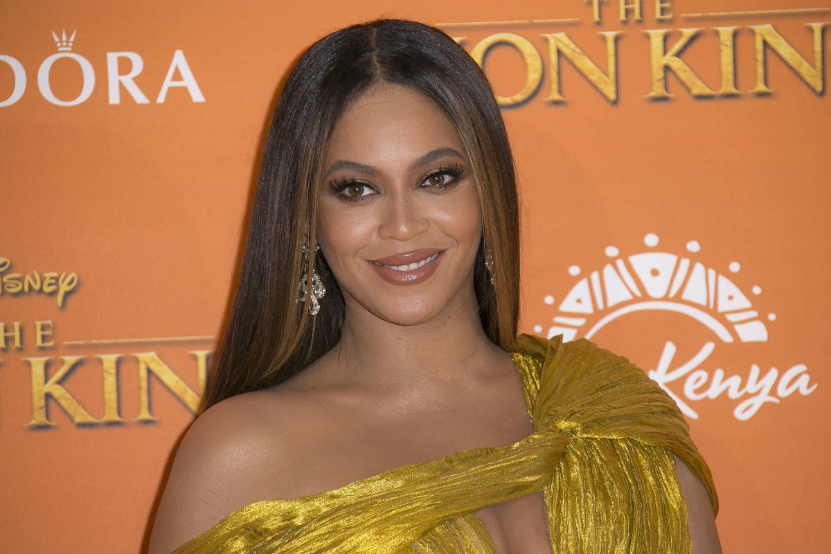 FILE - This July 14, 2019 file photo shows Beyonce at the "Lion King" premiere in Lon ...