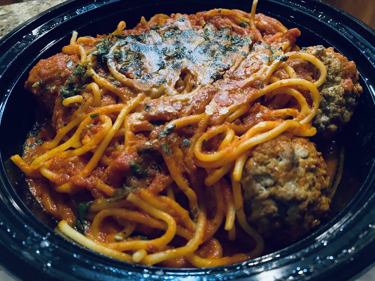 Spaghetti and meatballs from Spaghetty Western. (Al Mancini/Las Vegas Review-Journal)