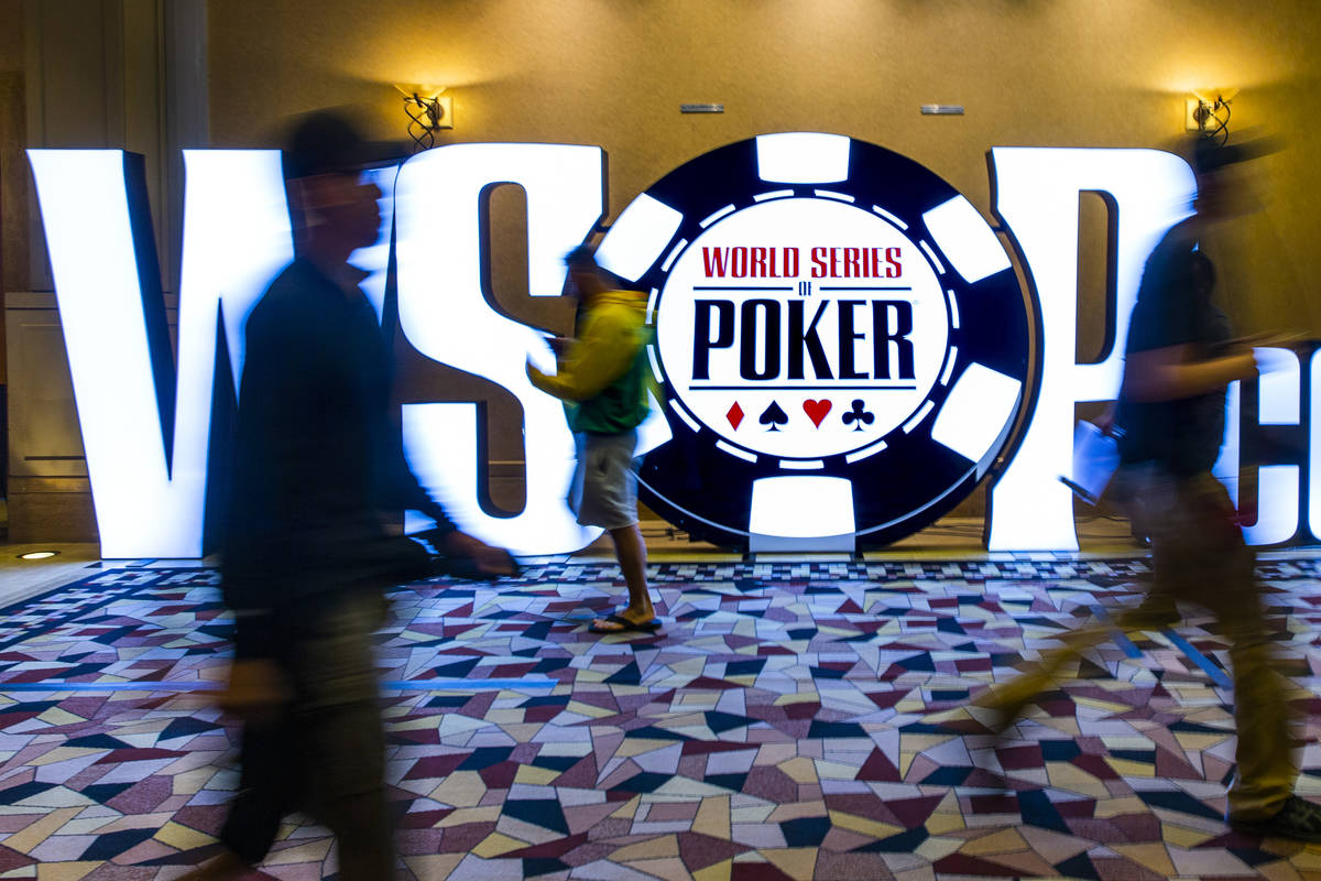WSOP poker players compete at the $500 buy-in, no-limit Hold’em tournament dubbed The Bi ...