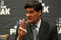 Mountain West Conference Commissioner Craig Thompson participates during the Mountain West bask ...