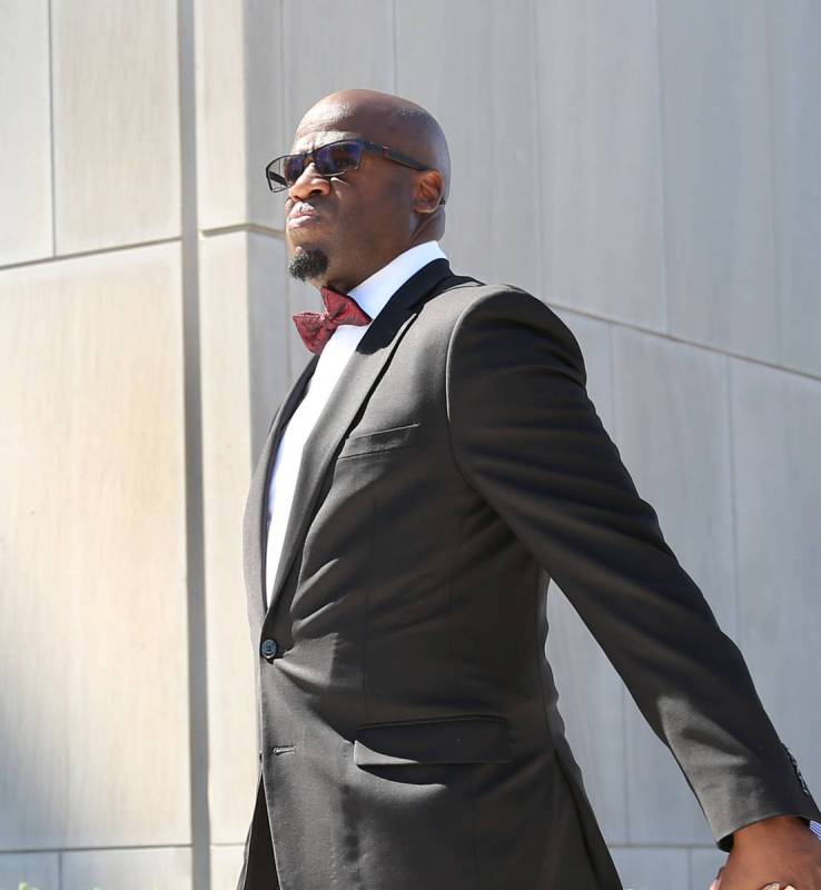 Former Nevada Senate Majority Leader Kelvin Atkinson, left, who pleaded guilty to misusing camp ...