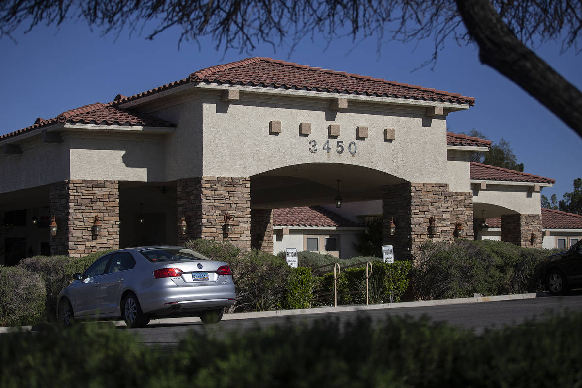 Silver Hills Health Care Center on Wednesday, April 15, 2020, in Las Vegas. (Benjamin Hager/Las ...