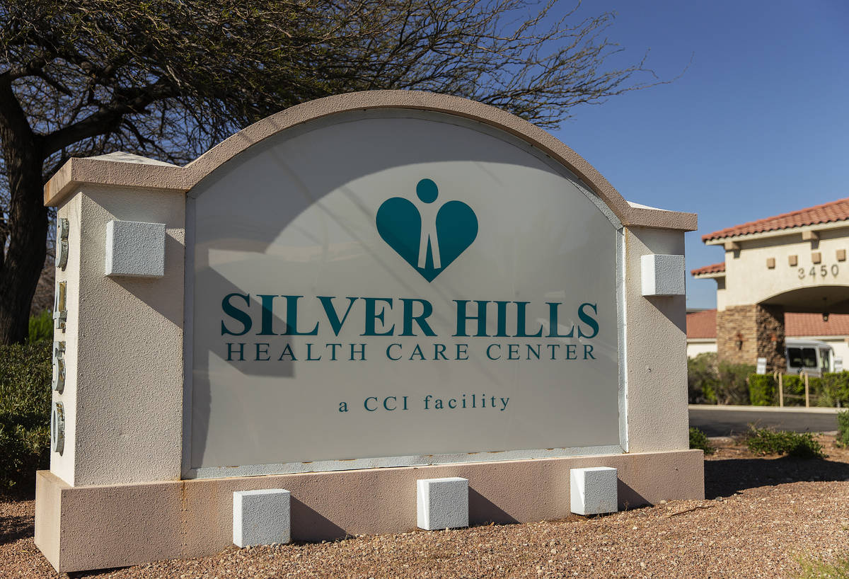 Silver Hills Health Care Center on Wednesday, April 15, 2020, in Las Vegas. (Benjamin Hager/Las ...