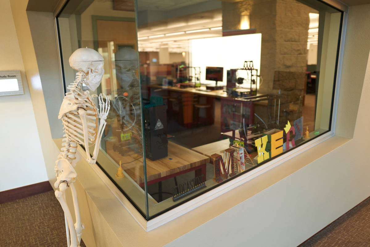 If only the Makerspace was open, Mandy could 3D print some friends. (Aaron Mayes/UNLV Special C ...