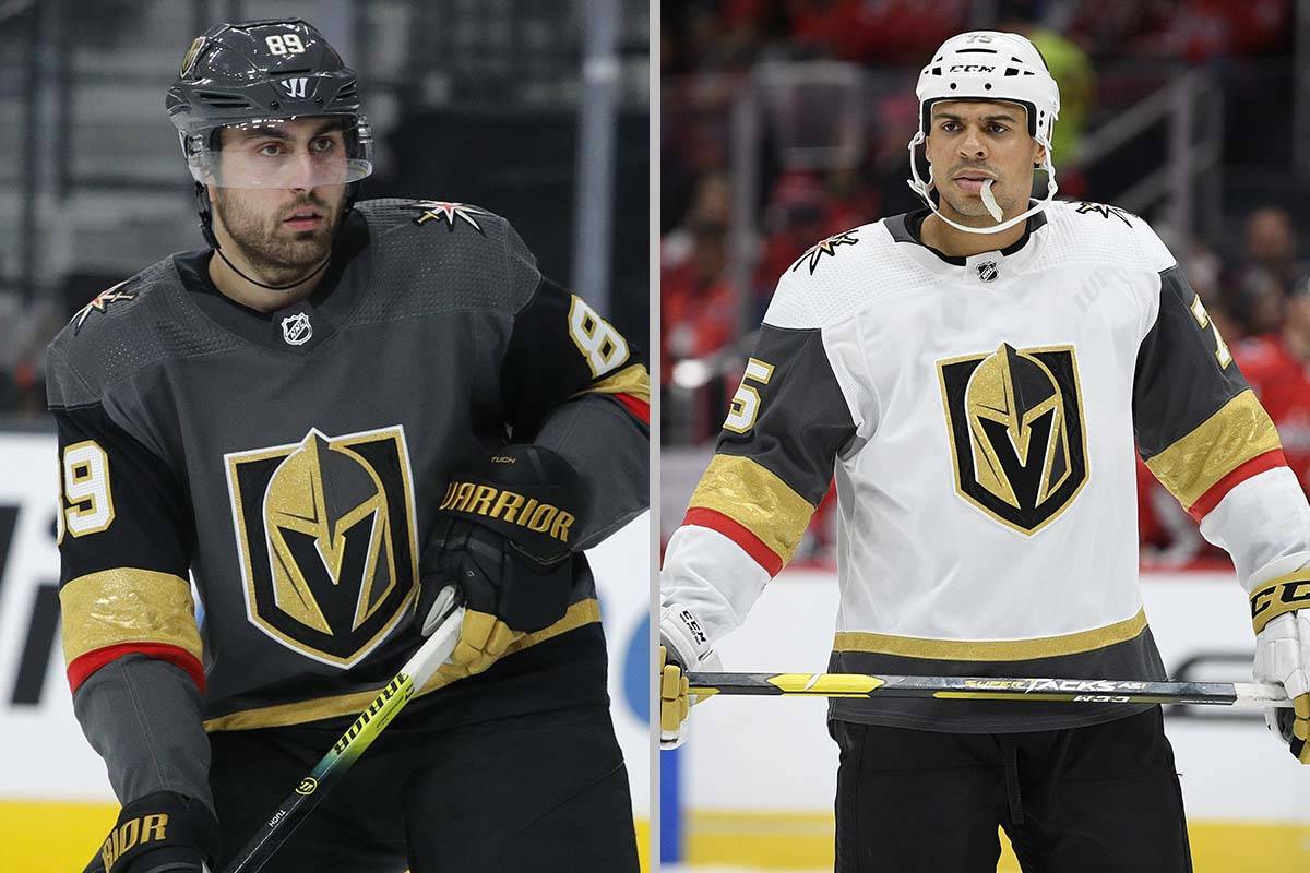 Alex Tuch, left, and Ryan Reaves will represent the Golden Knights in the NHL Player Gaming Cha ...