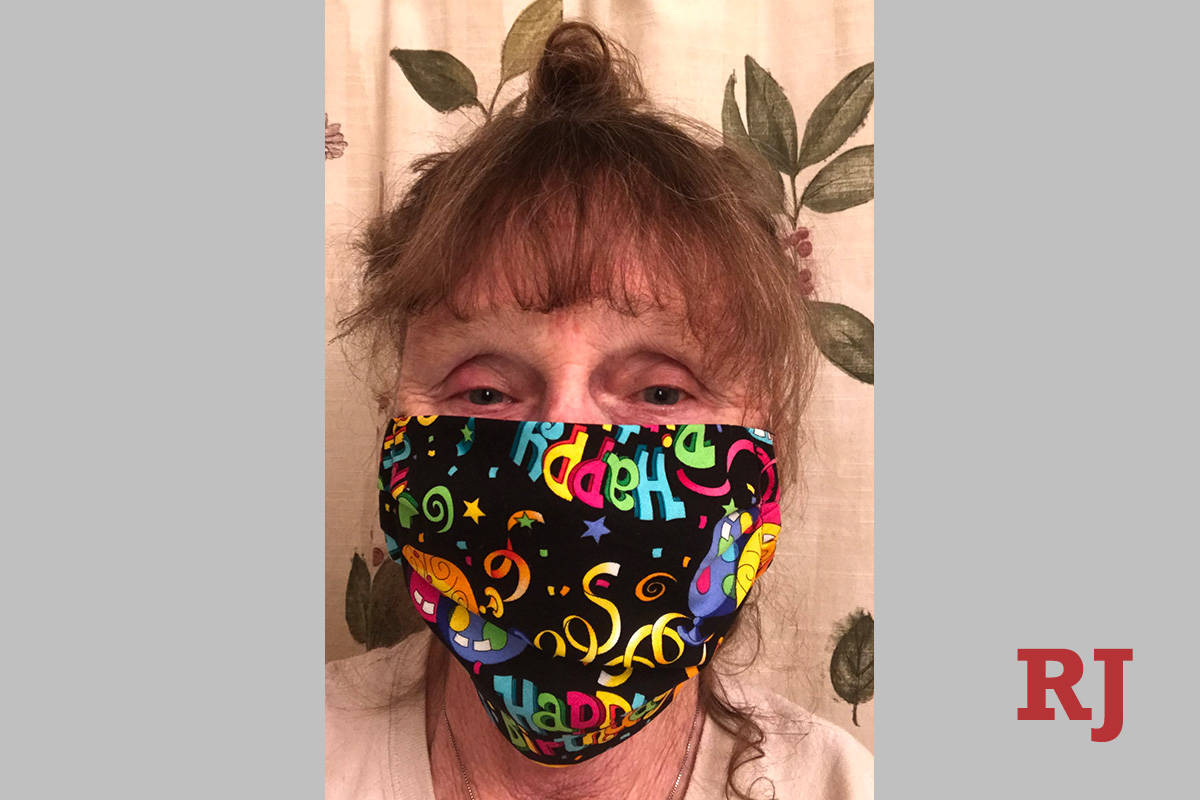 For her 70th birthday last week, Mary Ann Racheau made a face mask in a “happy birthday” pr ...