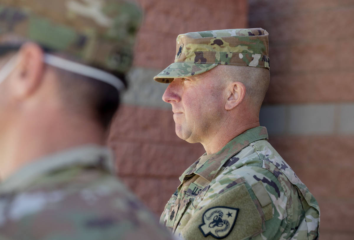 Lt. Col. Charles Dickinson of the 17th Sustainment Brigade is seen at Nevada Army National Guar ...