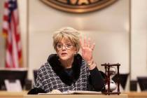 Las Vegas Mayor Carolyn Goodman delivers the annual State of the City address at City Hall Coun ...