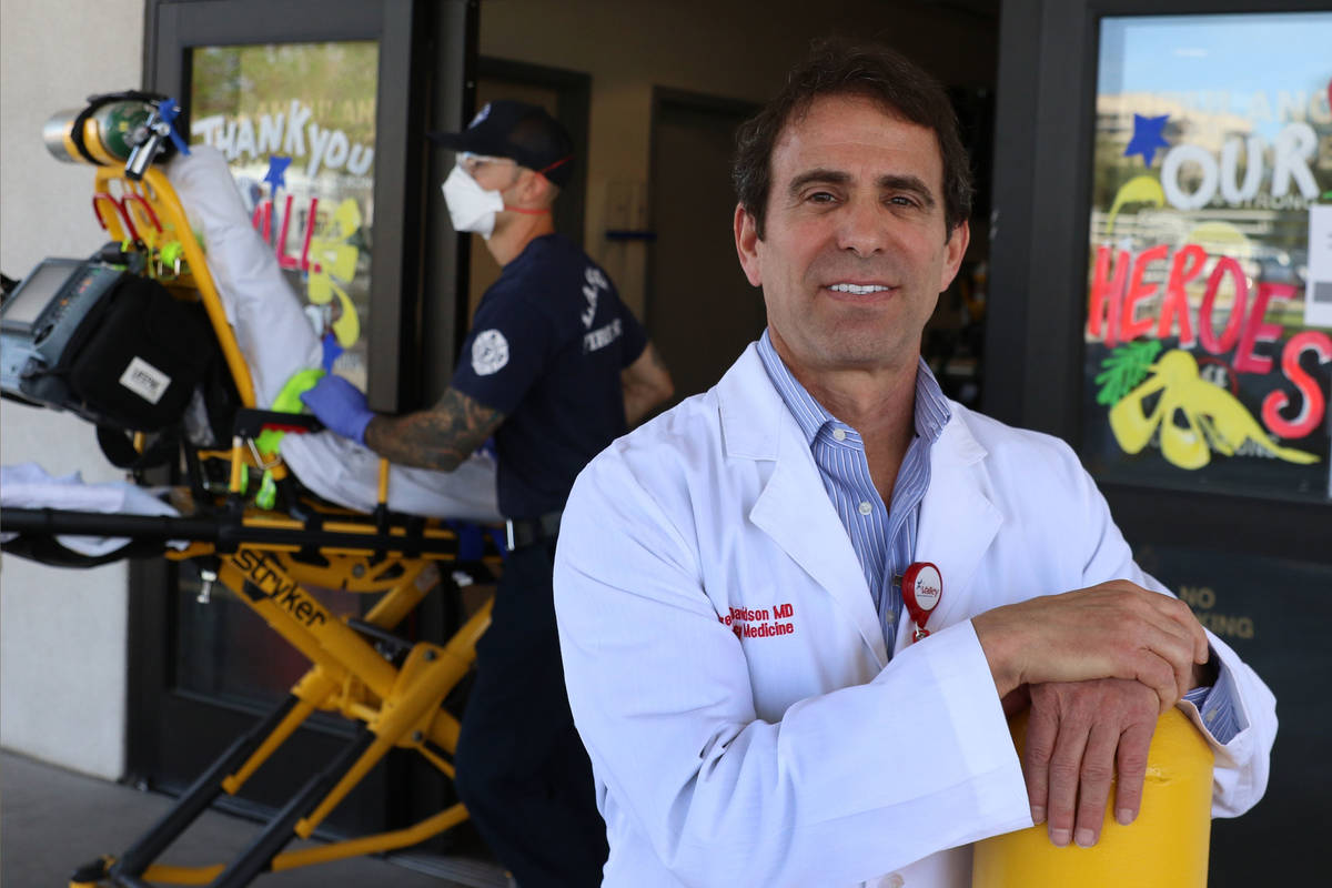Dr. Jeff Davidson, medical director of Valley Hospital's Emergency Department, poses for a phot ...