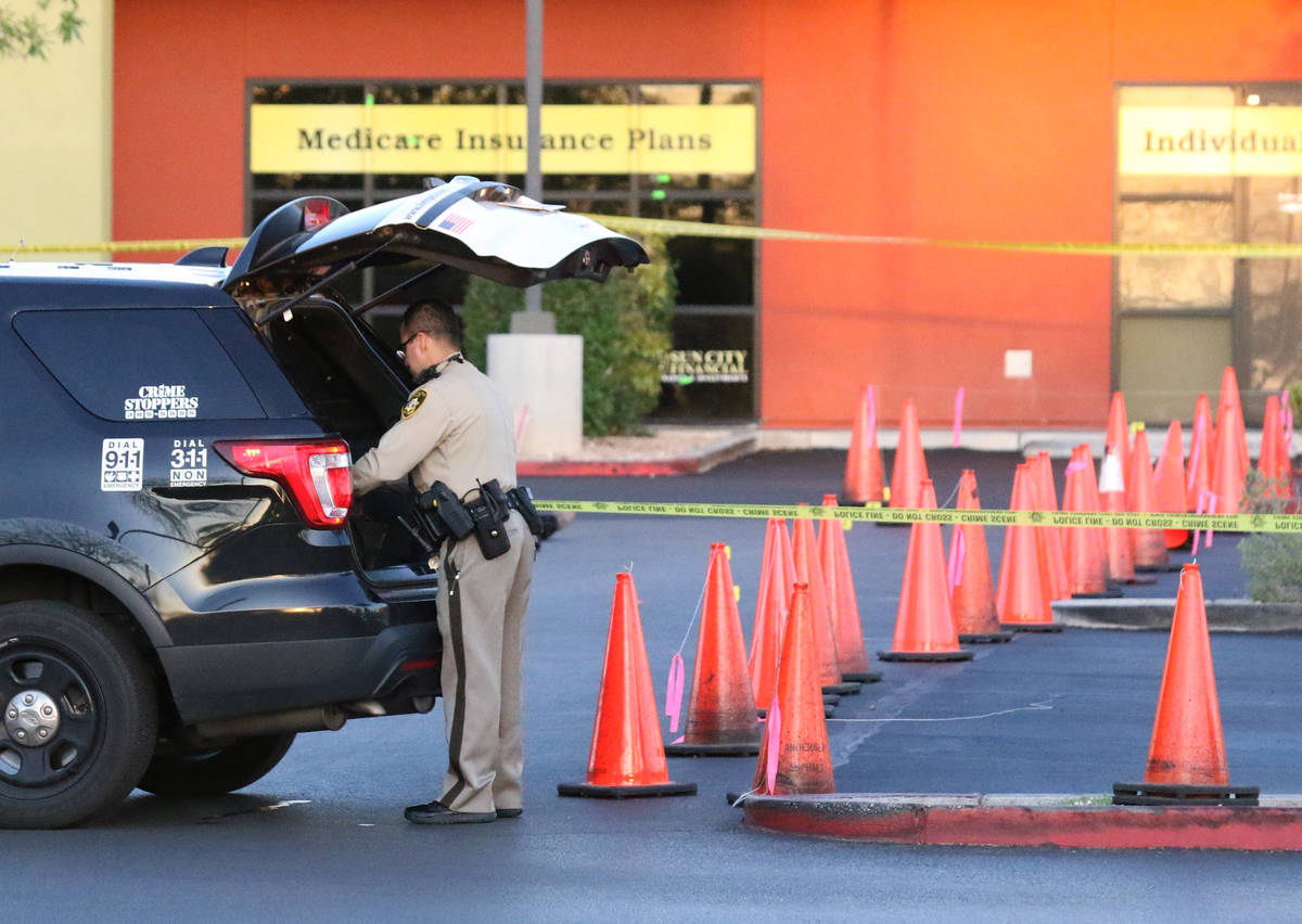 Las Vegas police are investigating a homicide after a man was found deceased in the parking lot ...