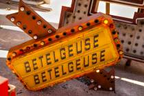 Art piece "Betelgeuse Sign" by Tim Burton in his Lost Vegas art exhibition at the Ne ...